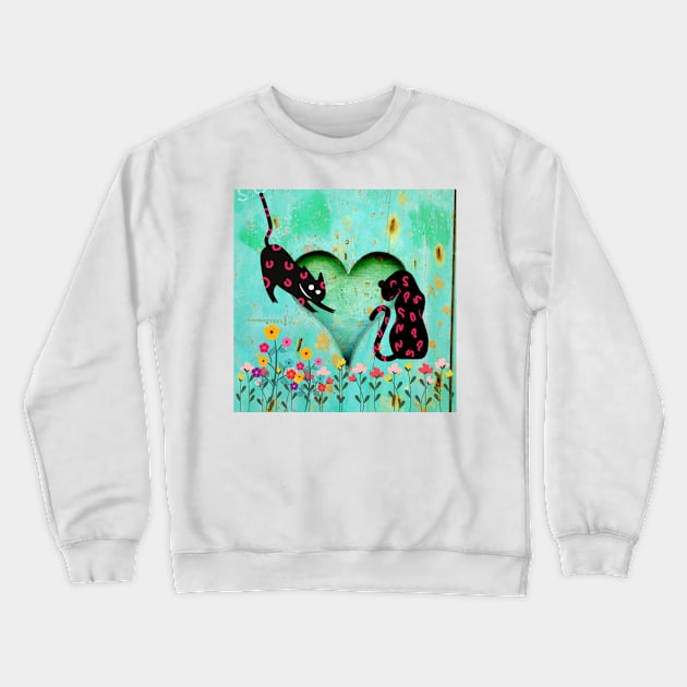 cats love Crewneck Sweatshirt by beleafcreativ